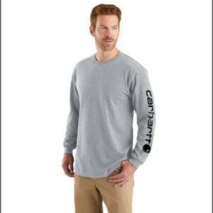 Carhartt Men's Heather Gray Long Sleeve Tee